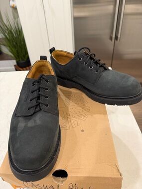 Timberland Black Nubuck Derby Shoes -